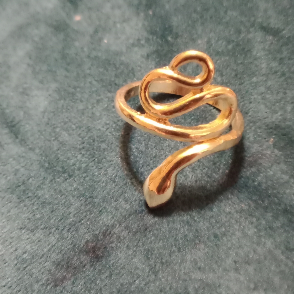 Gold Tone Snake Ring